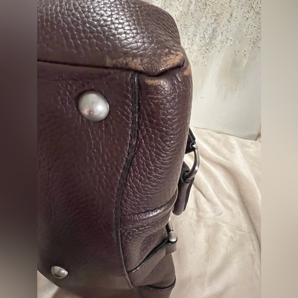 COCCINELLE Italian Leather Dark Brown Leather Shoulder Bag - Picture 15 of 16